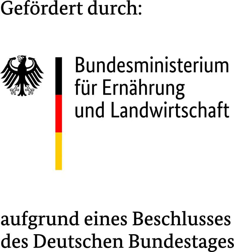 Logo Förderung durch Bundesministerium für Ernährung und Landwirtschaft